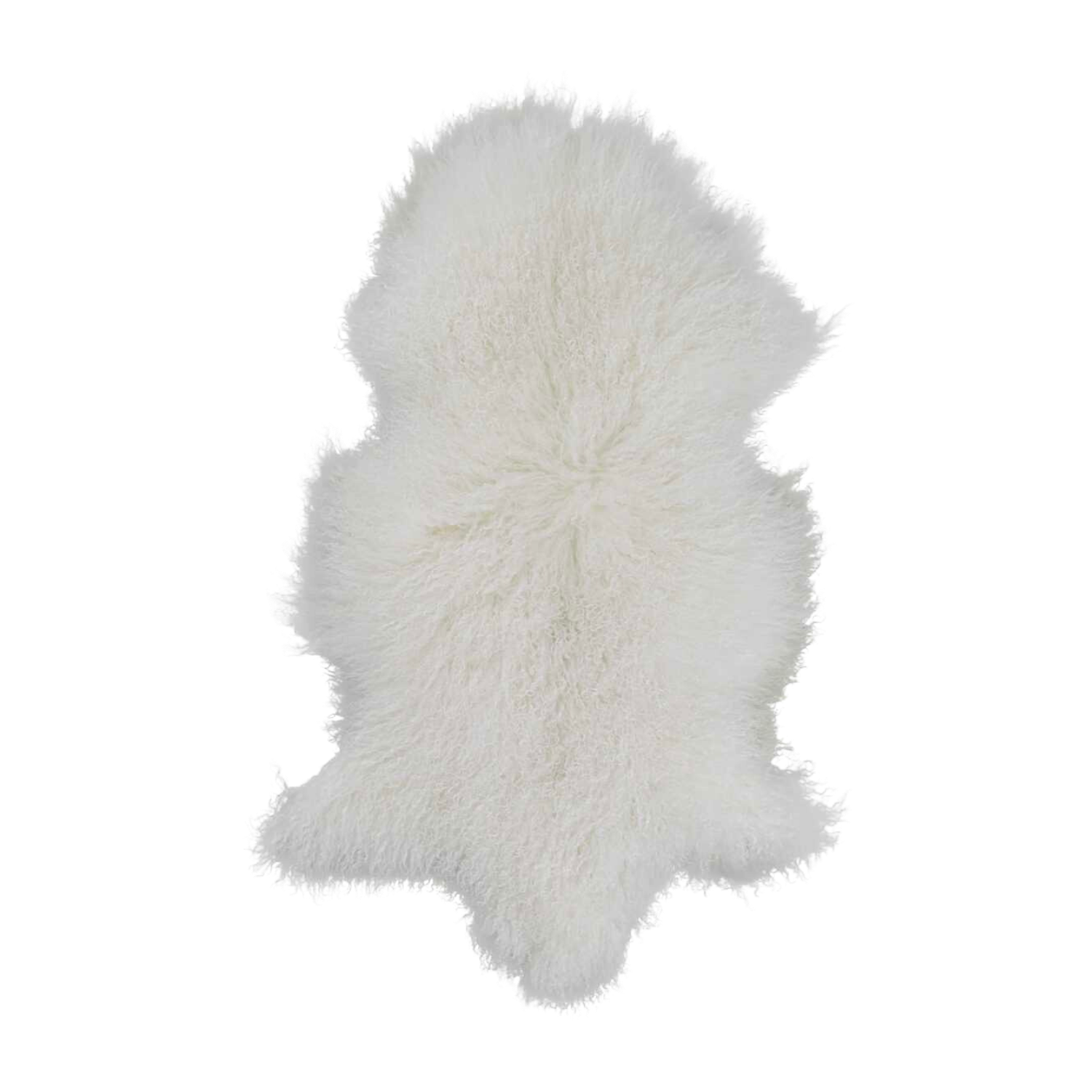 Tibetan Curly Off-White Sheepskin